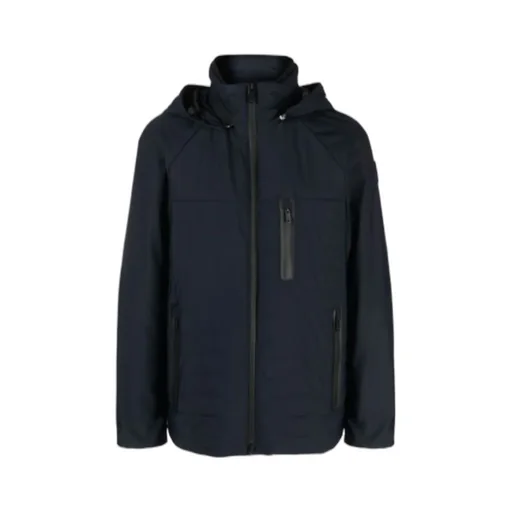 Logo-Patch Hooded Padded Jacket