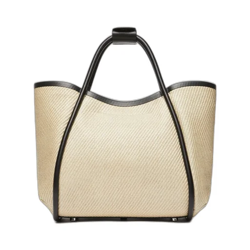 Logo Plaque Top Handle Bag