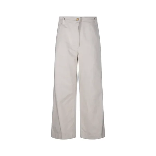Button Detailed Wide Leg Pants