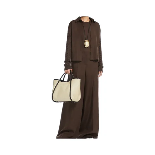 Logo Plaque Top Handle Bag