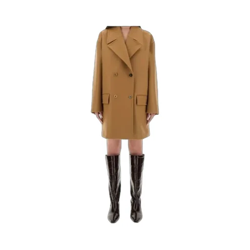 Double-Breasted Midi Coat