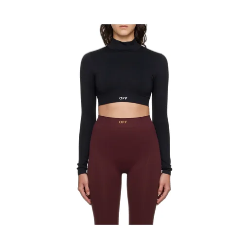 Off Stamp Crewneck Long-Sleeved Top