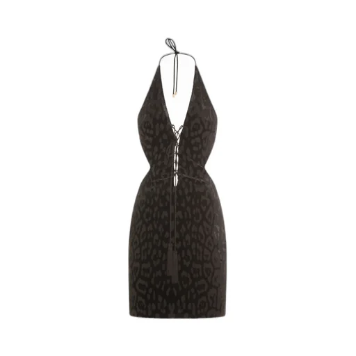 Jaguar Skin Pattern Mini Dress