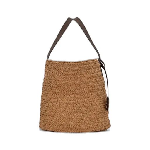 Logo Tag Interwoven Tote Bag