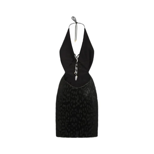 Jaguar Skin Pattern Mini Dress