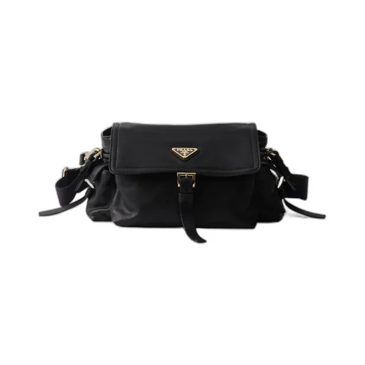 Medium Explore Nappa Leather Shoulder Bag With Flap