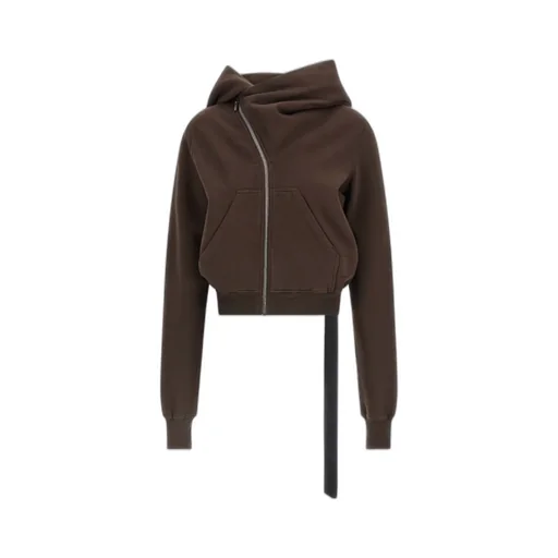 Mountain Asymmetric Zip High-Neck Hoodie