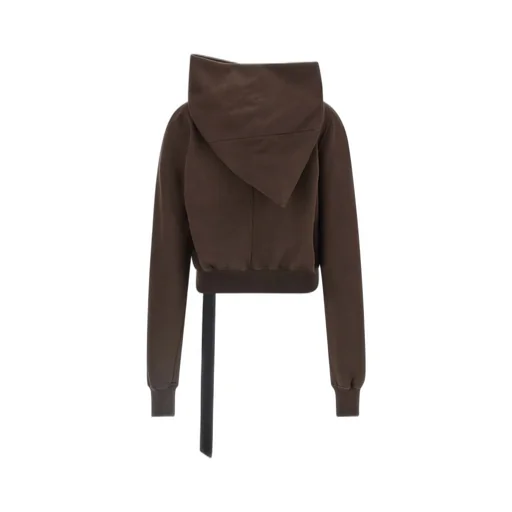 Mountain Asymmetric Zip High-Neck Hoodie