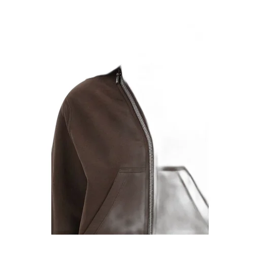 Mountain Asymmetric Zip High-Neck Hoodie