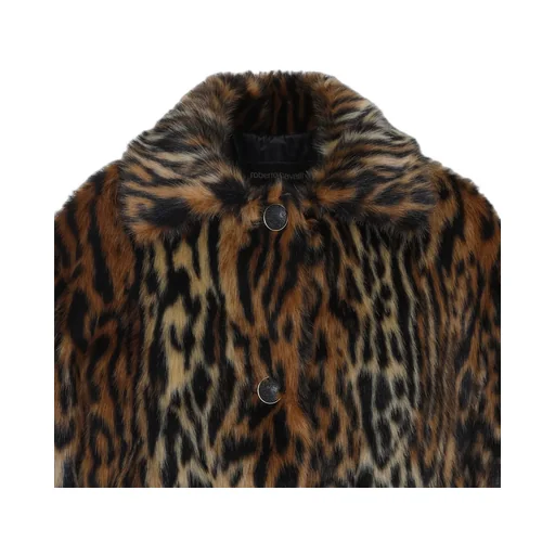 Leopard-Print Button Coat