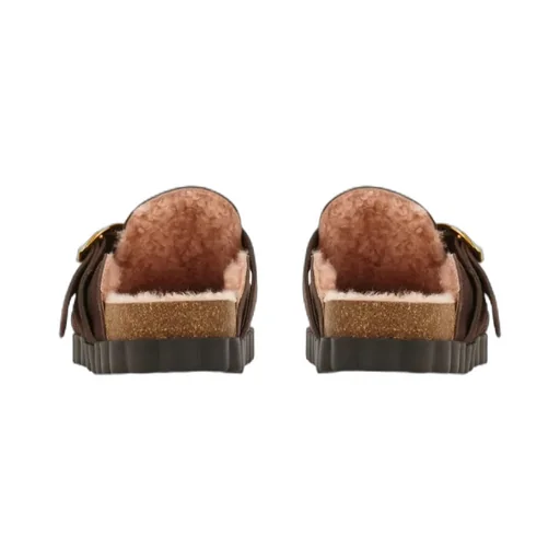 Gancini Clog With Rippled Sole Detail