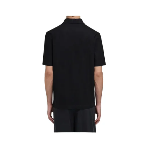 V-Neck Polo With Jacquard Pocket Detail