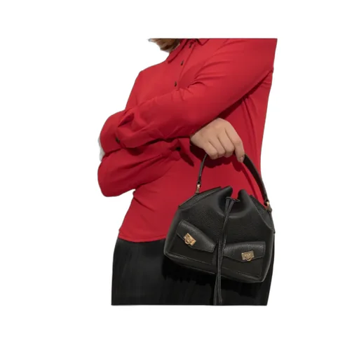 Hug Drawstring Mini Cube Bucket Bag