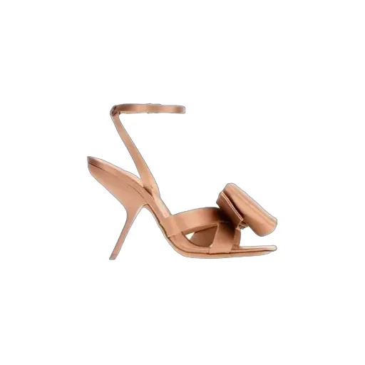 Bow-Detailed Ankle-Strap Heeled Sandals