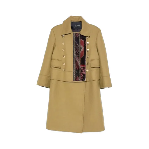 Buttoned Panelled Coat