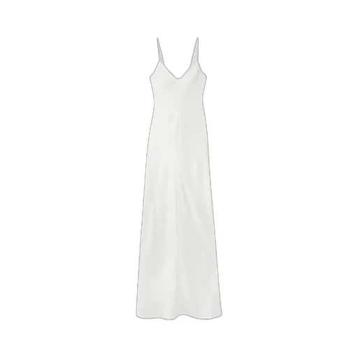 Guinevere Silk Satin Extra-Long Dress
