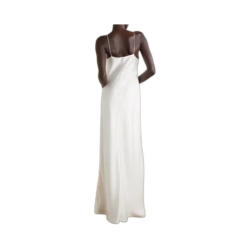Guinevere Silk Satin Extra-Long Dress