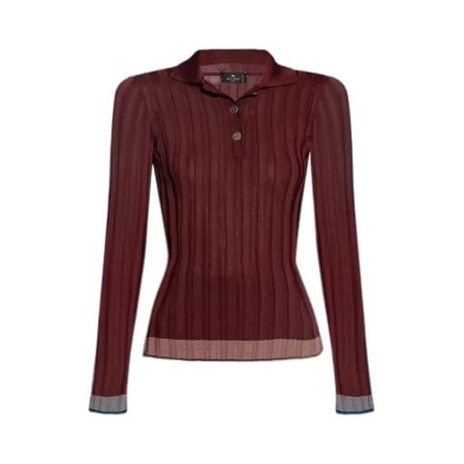 Ribbed Polo Shirt With Pegaso Buttons