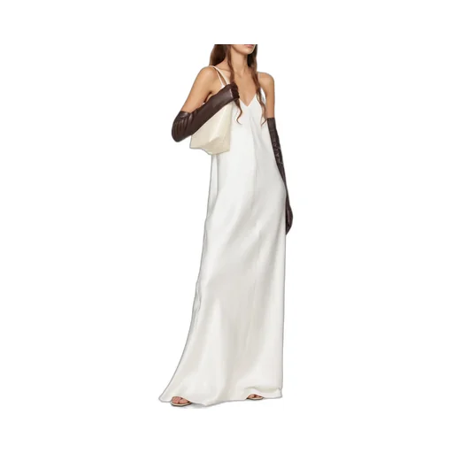 Guinevere Silk Satin Extra-Long Dress