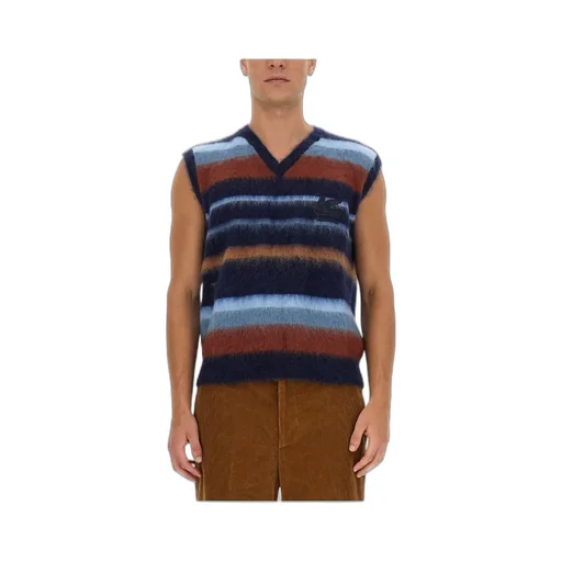 Striped V-Neck Vest