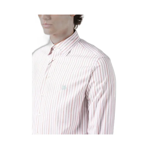 Logo-Embroidered Striped Shirt