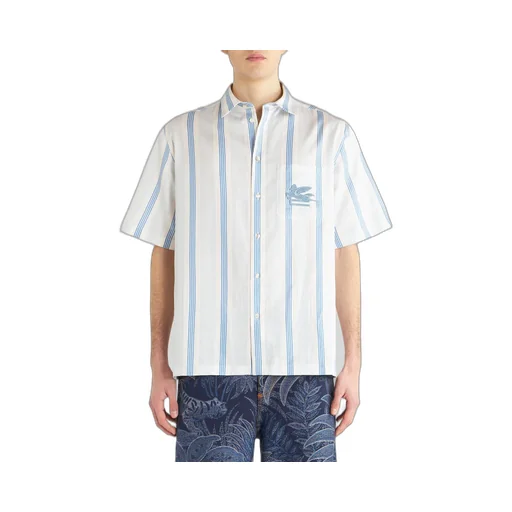 Striped Logo Embroidered Shirt