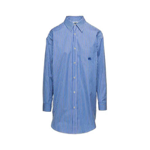 Logo-Embroidered Striped Buttoned Shirt
