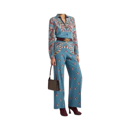 Silk Shirt With Placed Print