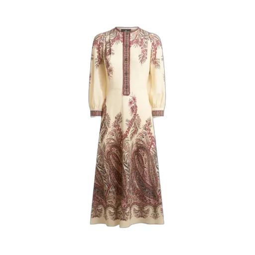 Sable Dress With Placed Print
