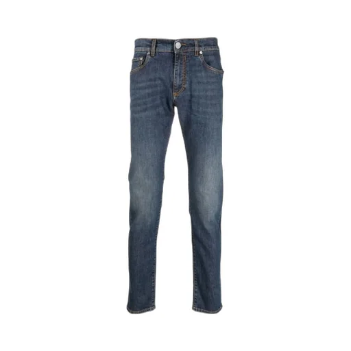 Jeans With Pegaso Embroidery On Rear