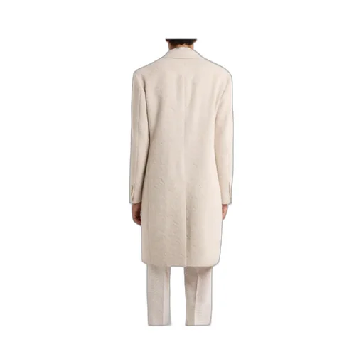 Wool-Blend Jacquard Coat