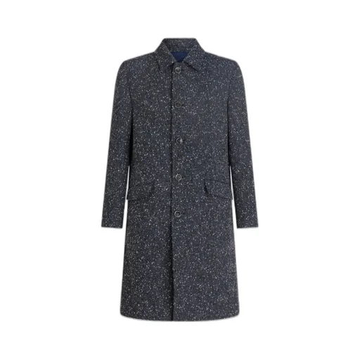 Wool Coat With Knopped Fabric