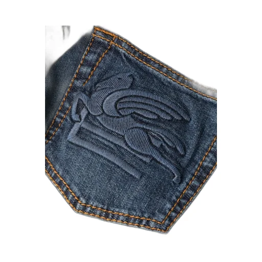 Jeans With Pegaso Embroidery On Rear