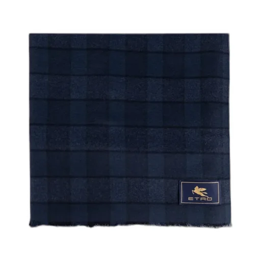 Wool And Cashmere Scarf With Check Motif