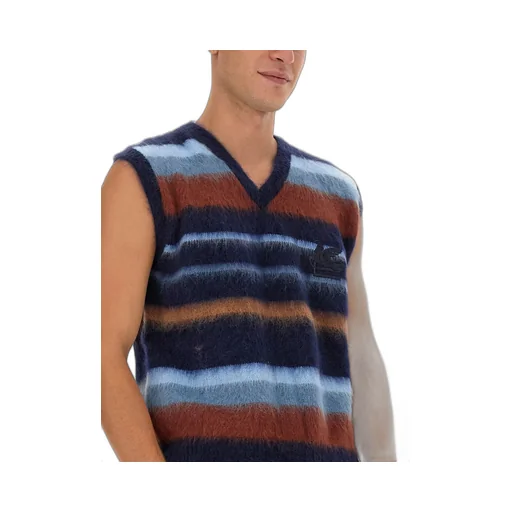 Striped V-Neck Vest