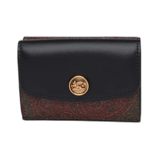 Paisley-Jacquard Foldover Top Wallet