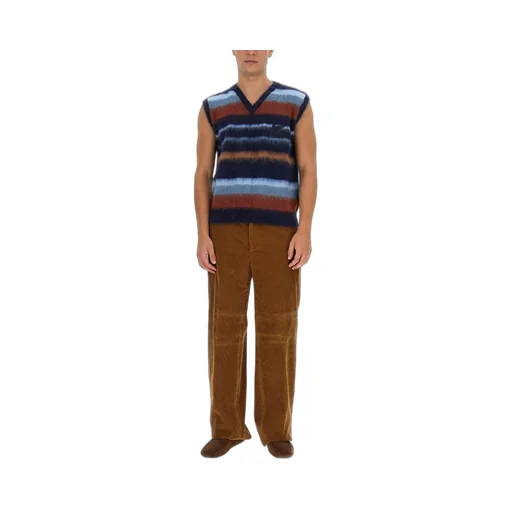 Striped V-Neck Vest