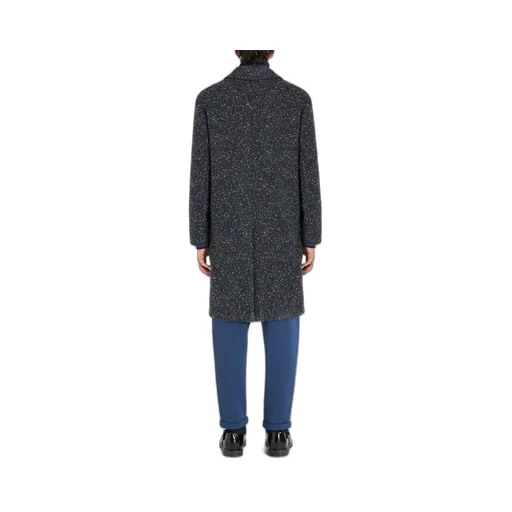 Wool Coat With Knopped Fabric