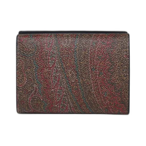 Paisley-Jacquard Foldover Top Wallet