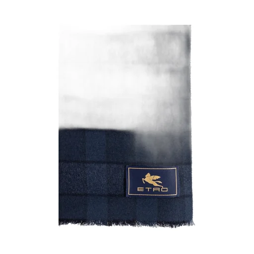 Wool And Cashmere Scarf With Check Motif