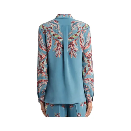 Silk Shirt With Placed Print