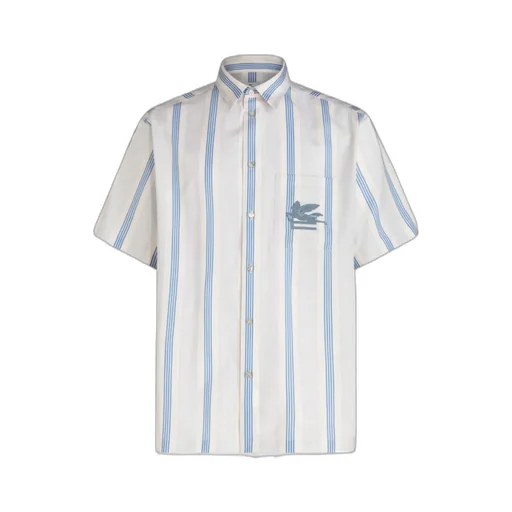 Striped Logo Embroidered Shirt