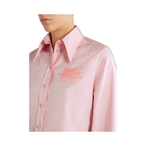 Logo-Embroidered Striped Buttoned Shirt
