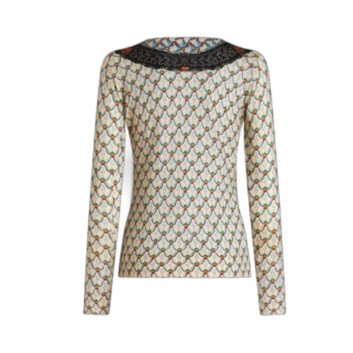 All-Over Floral Printed Knitted Top
