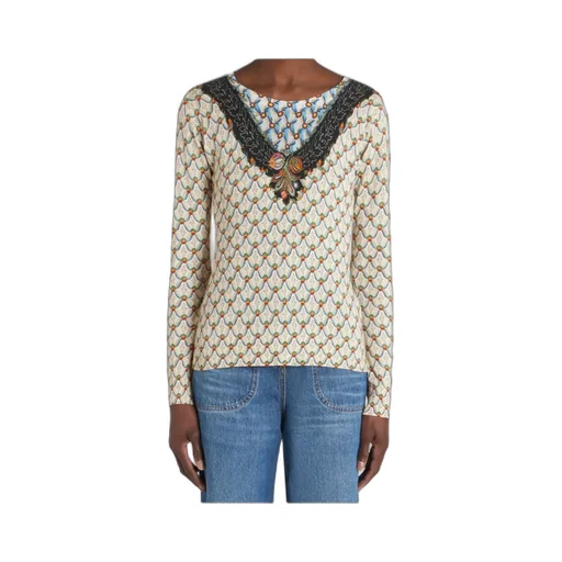 All-Over Floral Printed Knitted Top