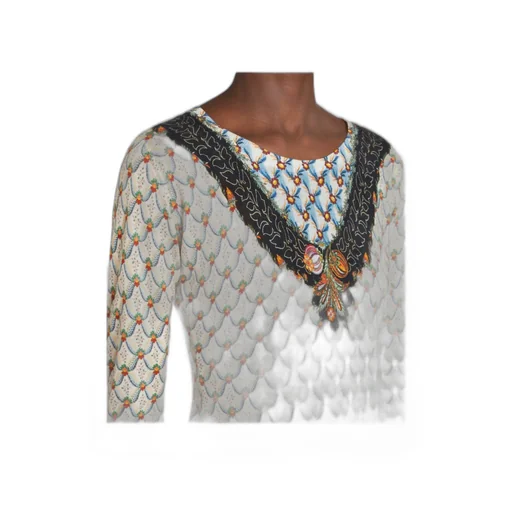 All-Over Floral Printed Knitted Top