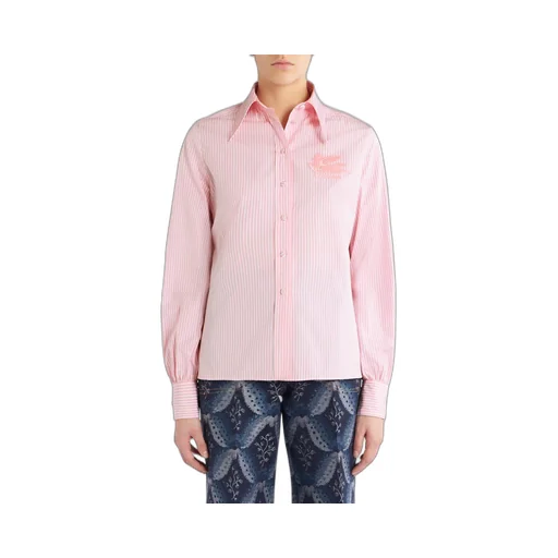 Logo-Embroidered Striped Buttoned Shirt