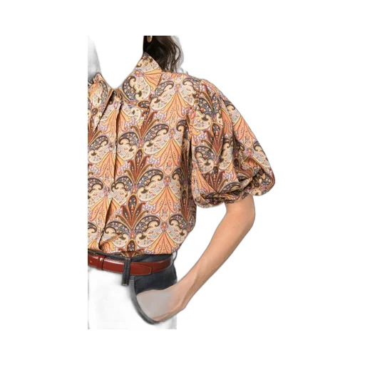Paisley Printed Puff Sleeved Shirt