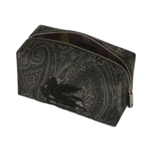 Paisley Motif Zipped Medium Beauty Case