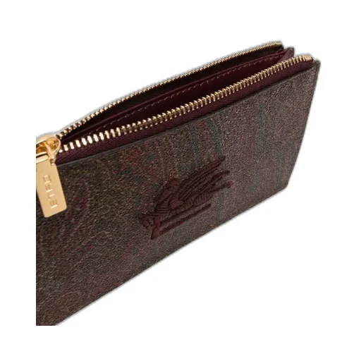 Logo Embroidered Zipped Wallet